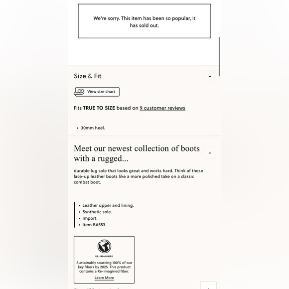 J. Crew GWEN lug-sole lace up  boots in polished leather sz 9 NEW BA553 - Picture 2 of 6